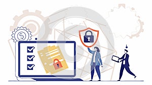 Cybersecurity and Data Protection, Digital Security Concept Vector, vector design Generative AI