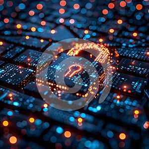 Cybersecurity in the digital age: Lock and code.