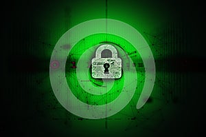 Cybersecurity illustration green