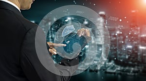 Cybersecurity Interface with AI and Biometric Protection Vouch