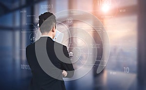 Cybersecurity Interface with AI and Biometric Protection Vouch