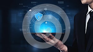 Cybersecurity Interface with AI and Biometric Protection Vouch