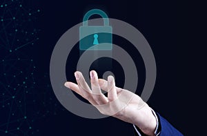 Cybersecurity internet concept