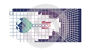 Cybersecurity Key Data Flow Abstract Vector Concept, vector design Generative AI