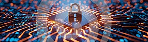 Cybersecurity Lock on Digital Circuit Board