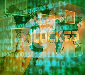 Cybersecurity Lock Digital Threat Security 3d Illustration
