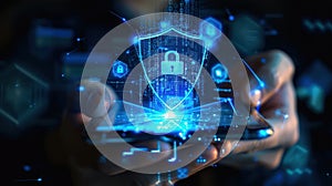 The Cybersecurity Mobile Lock.AI generated image