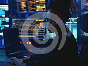 Cybersecurity Professional at Work