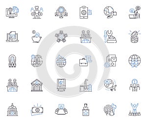 Cybersecurity protection line icons collection. Encryption, Firewall, Antivirus, Phishing, Malware, Hacking, Cybercrime photo