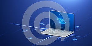 Cybersecurity remote access VPN encryption authentication cloud software network on firewall protocol bandwidth latency 3d