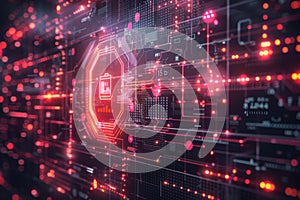 Cybersecurity technology background. Cyberspace futuristic and internet and networking