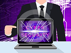 Cybersecurity Technology Hightech Security Guard 3d Illustration