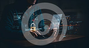 Cybersecurity threat analysis with data protection and digital safety focus