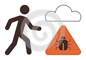 Cybersecurity Threat Warning with Cloud Storage and Malware Alert