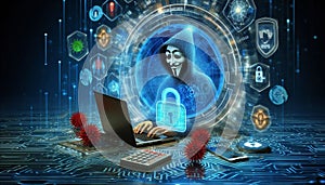 Cybersecurity Threats and Protection Concept