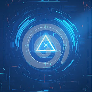Cybersecurity Warning Triangle photo