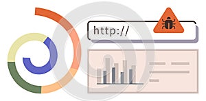 Cybersecurity Warning on URL with Data Analysis and Circular Graph