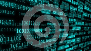 Cyberspace with binary code