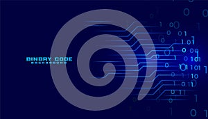 cyberspace binary code tech background with circuit lines