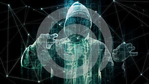 Cyberspace data exchange project, futuristic technology abstract binary code for new software abstract concept