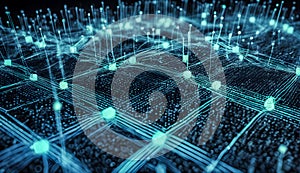 Cyberspace digital computer network security as a global database, technology concept