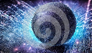 Cyberspace digital computer network security as a global database, technology concept