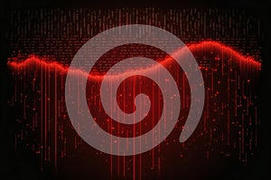 Cyberspace with digital falling lines binary hanging, abstract, backgrounds