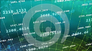 Cyberspace grid with longitude and latitude lines