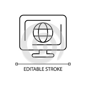 Cyberspace linear icon