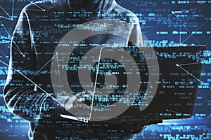 Cyberspace and malware concept