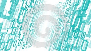 Cyberspace vector digital computer cloud, random numbers chaos. Artificial intelligence database