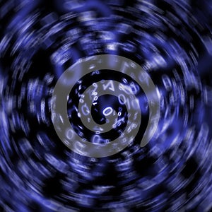 Cyberspace wallpaper. Html or binary code and computer technology concept