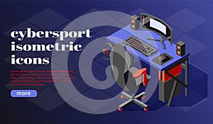 Cybersport Isometric Background