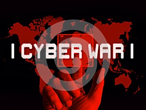 Cyberwar Virtual Warfare Hacking Invasion 3d Illustration