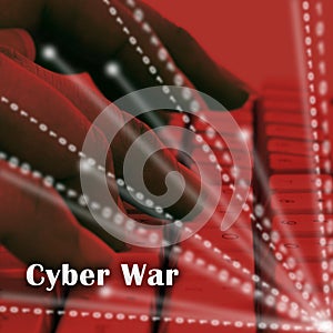 Cyberwar Virtual Warfare Hacking Invasion 3d Illustration