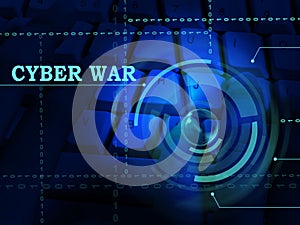 Cyberwar Virtual Warfare Hacking Invasion 3d Illustration