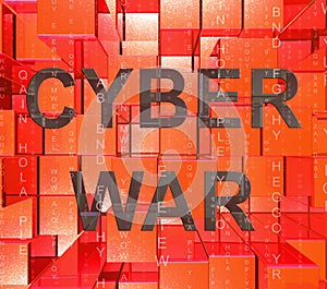 Cyberwar Virtual Warfare Hacking Invasion 3d Illustration