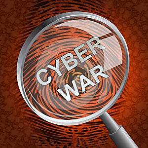 Cyberwar Virtual Warfare Hacking Invasion 3d Rendering