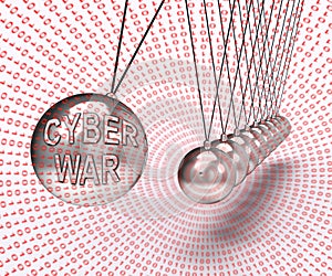 Cyberwar Virtual Warfare Hacking Invasion 3d Rendering