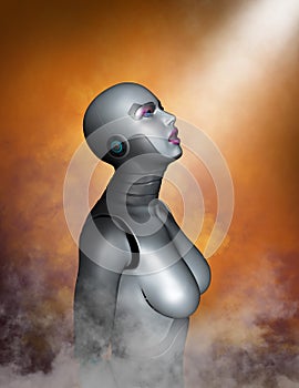 Cyborg Android Robot Technology Woman