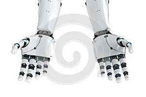 Cyborg arm isolated