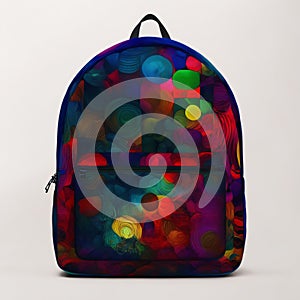 cyborg with backpack going to school. Concept of back to school.. AI generated