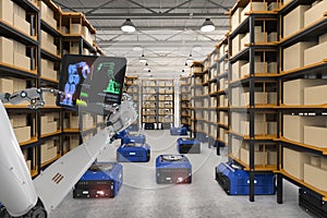 Cyborg control warehouse robot