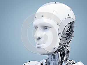 Cyborg face or robot face