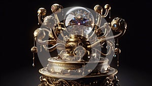 Cyborg fortune teller machine, AI generated image