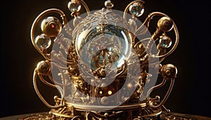 Cyborg fortune teller machine, AI generated image