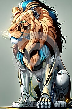 The Cyborg Lion Design AI model is an advanced artificial intelligence system specifically developed to generate unique