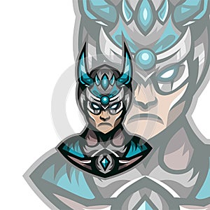 cyborg macot vector illustration for template team photo