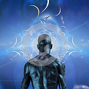 Cyborg man before endless space