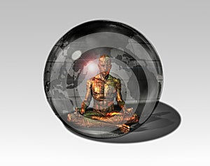 Cyborg meditates